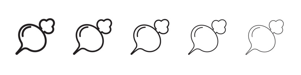 radish icon vector illustration isolated
