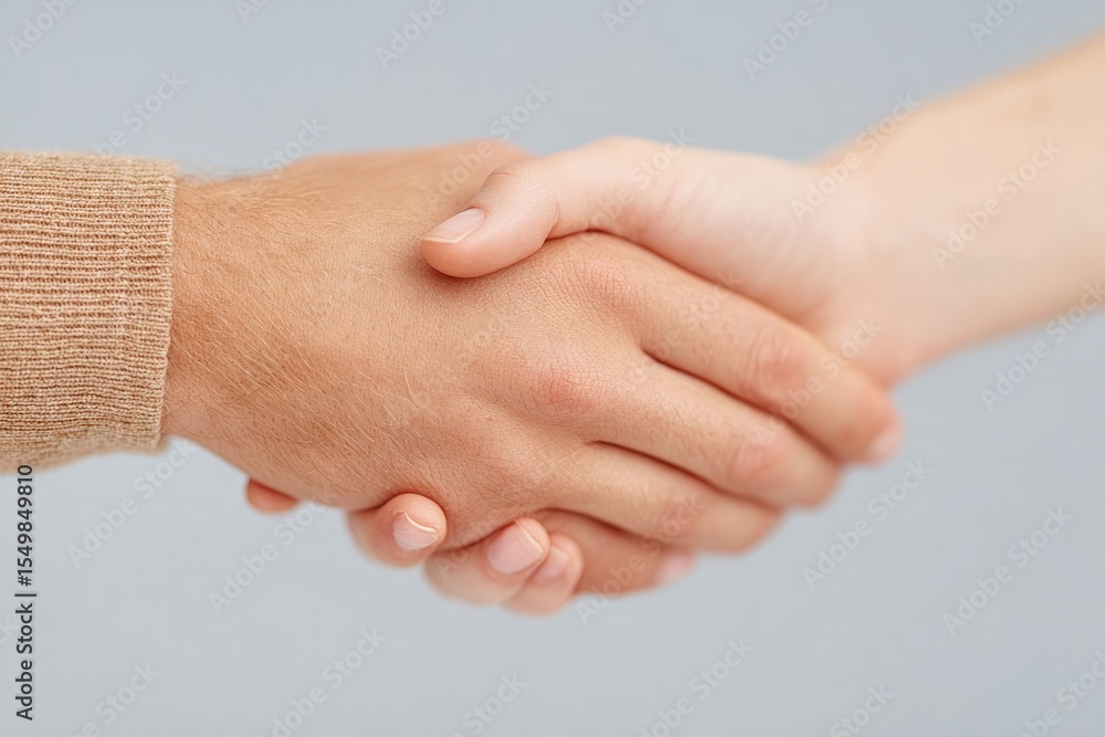 Poster pair of diverse hands one reaching out with open palm set against plain background symbolizing and s