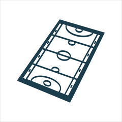 Field Hockey Pitch Diagram, Simplified Turf Markings Field Hockey Pitch Simplified turf with markings