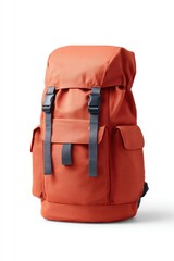 Fototapeta premium single hiking backpack is isolated on white background with ample copy space