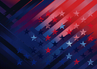 Textured grain distressed grunge American flag stars 
vector dark blue patriotic background for  
4th of July, Veterans day, Presidents day, Memorial day, Labor day, Festive, Sale, USA