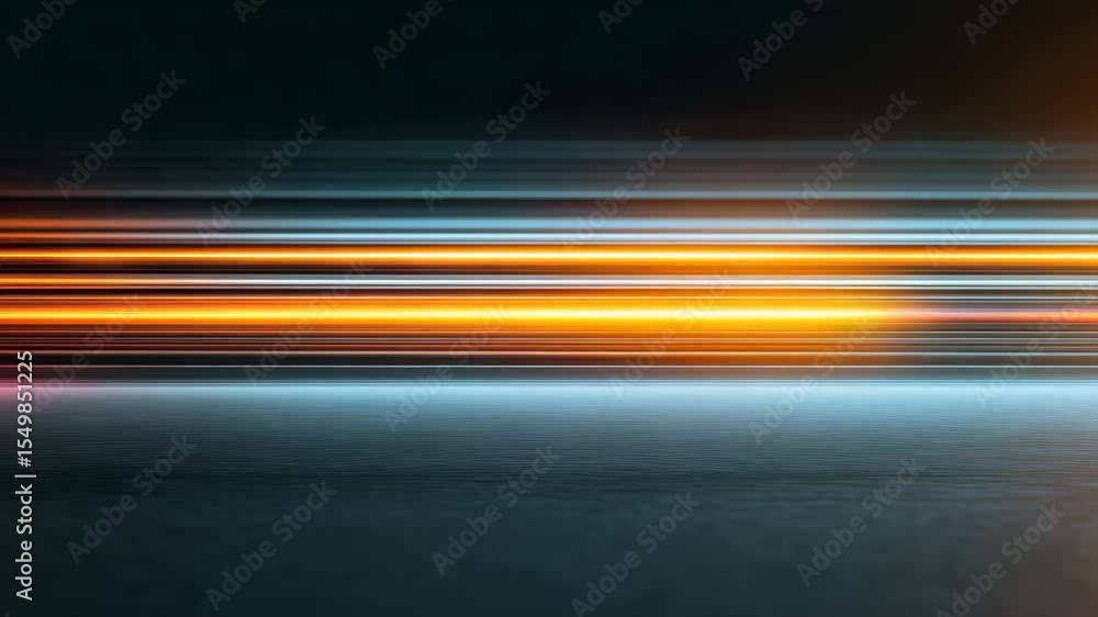 Poster dynamic light streaks on dark surface create luminous motion blur effect