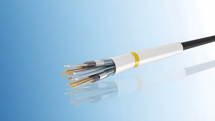 Fototapeta premium network cable on a white background