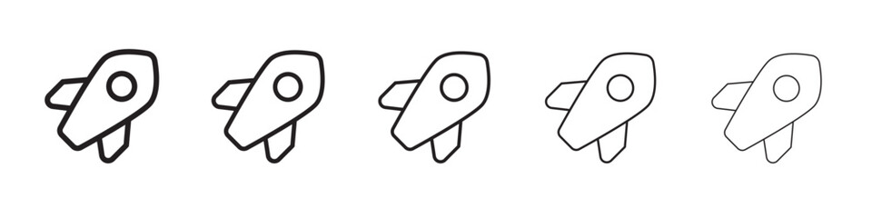 Rocket icon vector illustration isolated