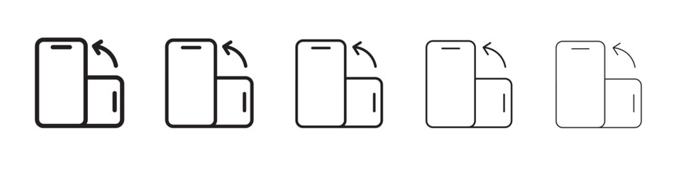 rotate phone icon vector illustration isolated