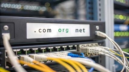 network cables connected to switch