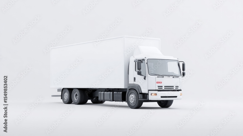 Poster uniform freight transporter displayed on isolated white background with ample copy space for text