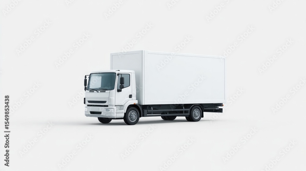 Aufkleber uniform freight transporter displayed on isolated white background with ample copy space for text