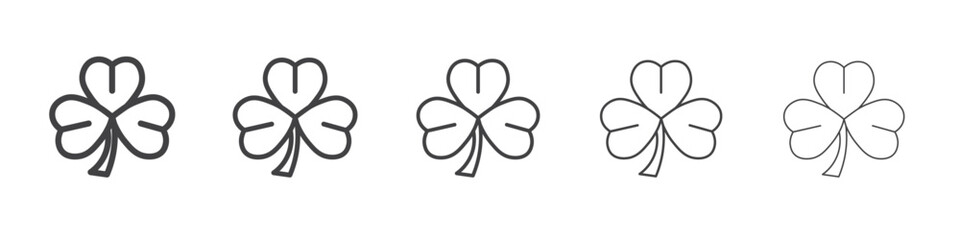 Saint patrick Leaf clover icon vector illustration isolated