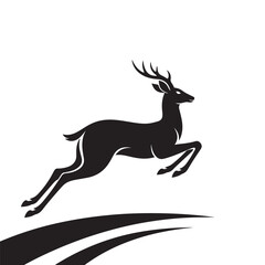 Dynamic Deer Silhouette