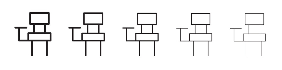 School chair desk vector illustration isolated