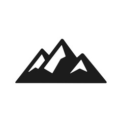 山のシルエットアイコン｜Silhouette Icon of Mountain