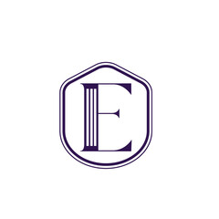 women law justice E monogram logo design