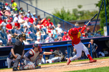 baseball trio at home base