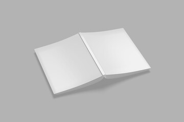 Front and back book cover for mockup