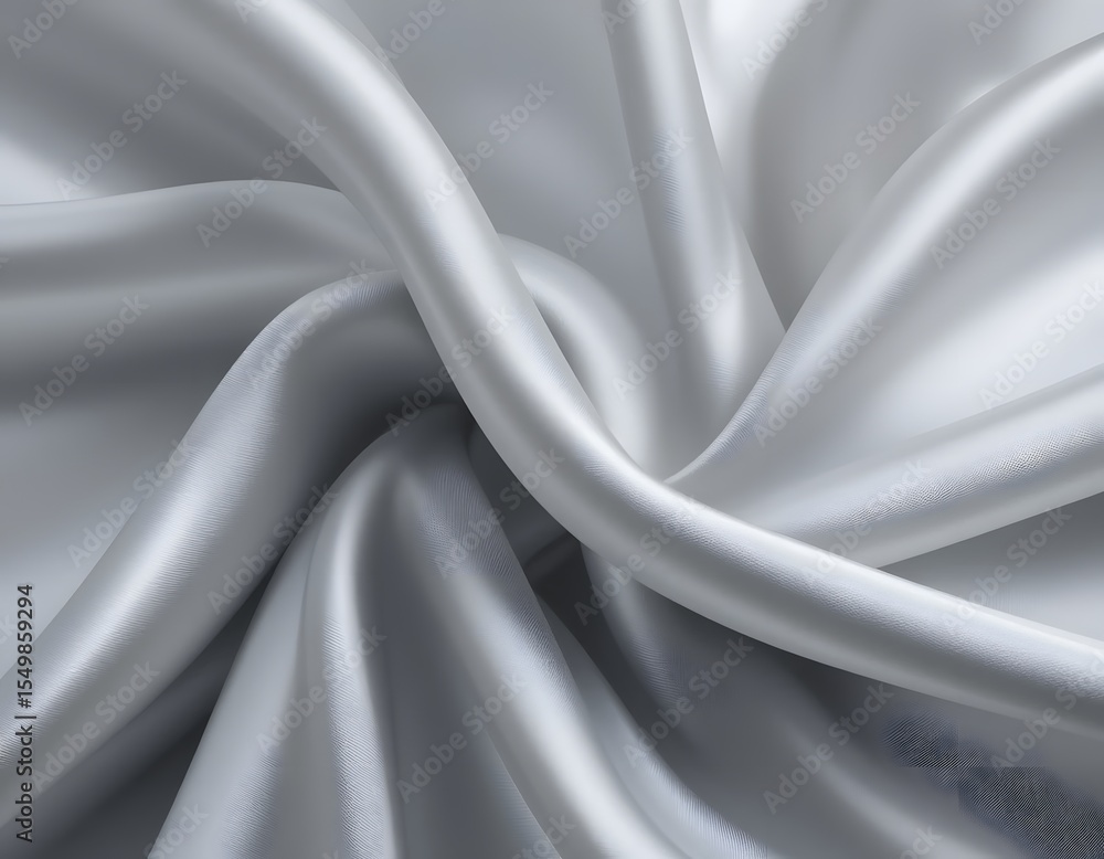 Aufkleber soft gray fabric texture, a luxurious silver satin background. gentle folds add depth. elegant mater
