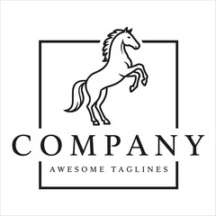 simple horse vector illustration best for sport races logo