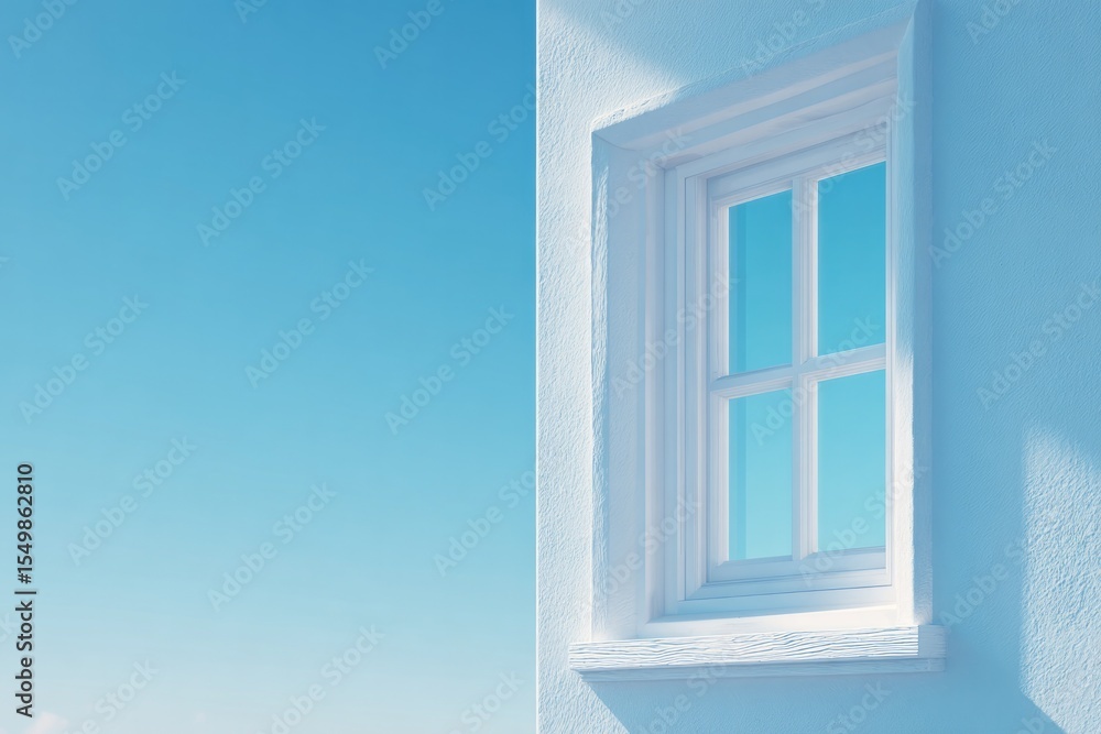 Poster minimalistic clean image of elegant window or door frame isolated on pristine white background offer