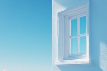 minimalistic clean image of elegant window or door frame isolated on pristine white background offering ample copy