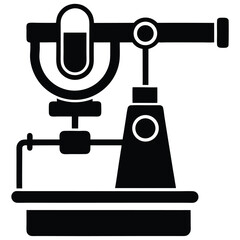 optometrist element isolated autorefractor machine on white background