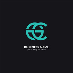 Alphabet G and C Letter Combination Logo, Stylish Corporate Symbol.