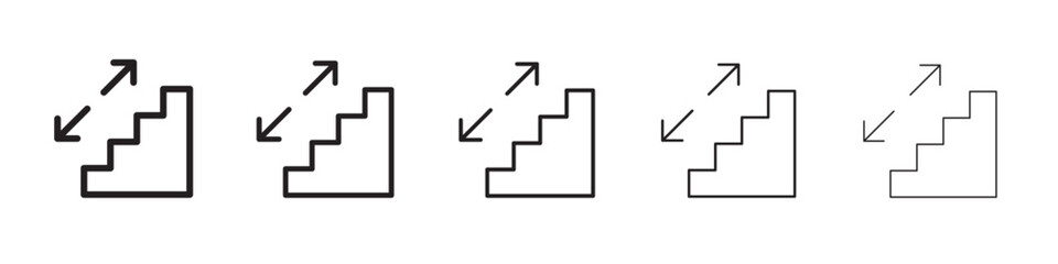 Stairs up and down icon vector illustration isolated