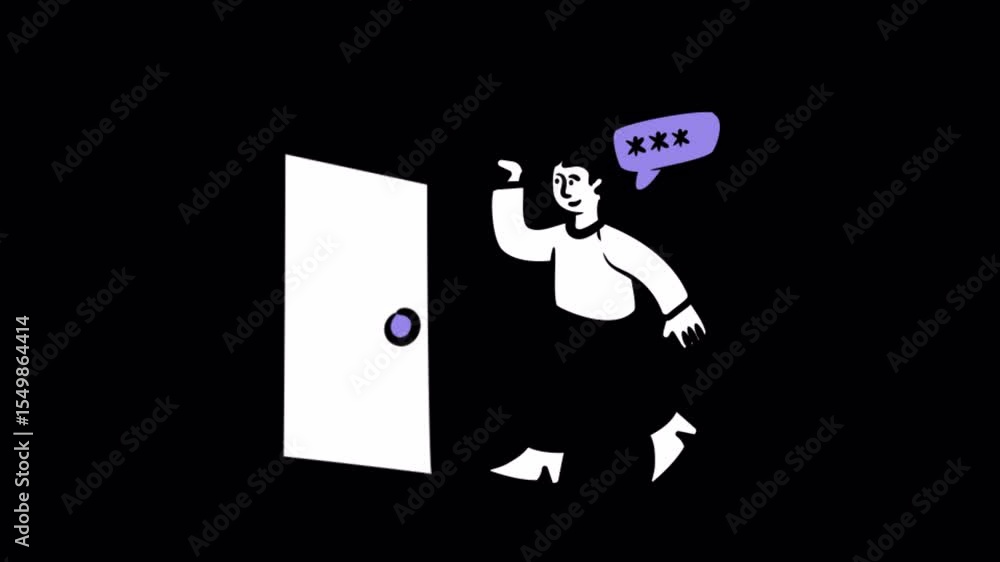 Poster login animations on transparent background