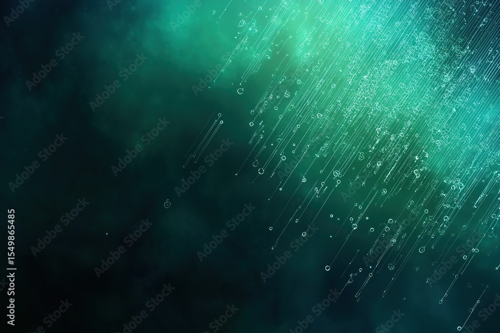 Aufkleber digital background featuring data flow, code, and technology icons with glowing light effects