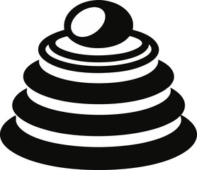 Stacking Rings Toy Silhouette Vector Illustration