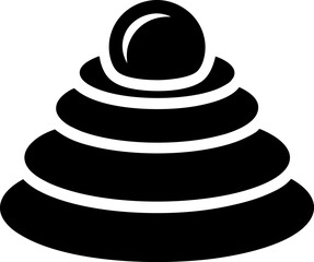 Stacking Rings Toy Silhouette Vector Illustration