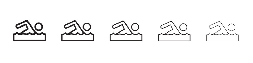swimming icon vector illustration isolated