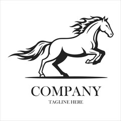 simple horse vector illustration best for sport races logo