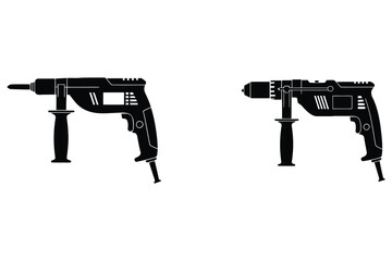 Silhouette of Electric Drills