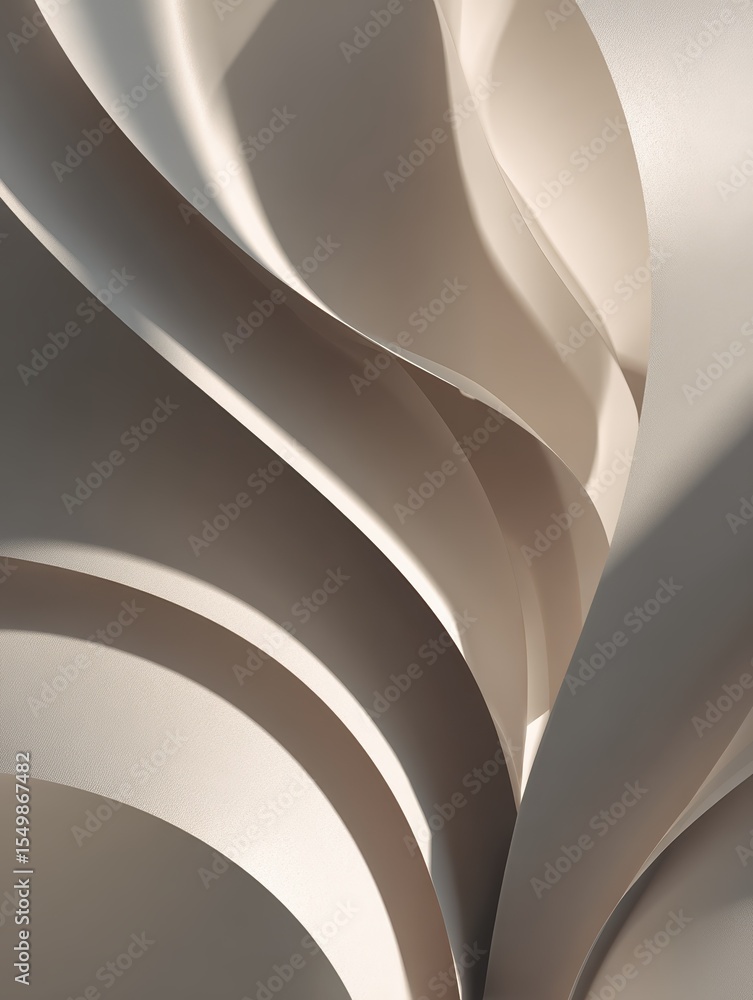 Poster generative ai : minimalistic abstract gentle light beige background for product presentation with li