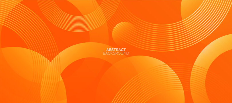 Abstract Orange circle background. Dynamic shapes composition. Minimal geometric. Modern graphic design elements.