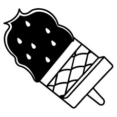 Chocbar ice creem line art vector