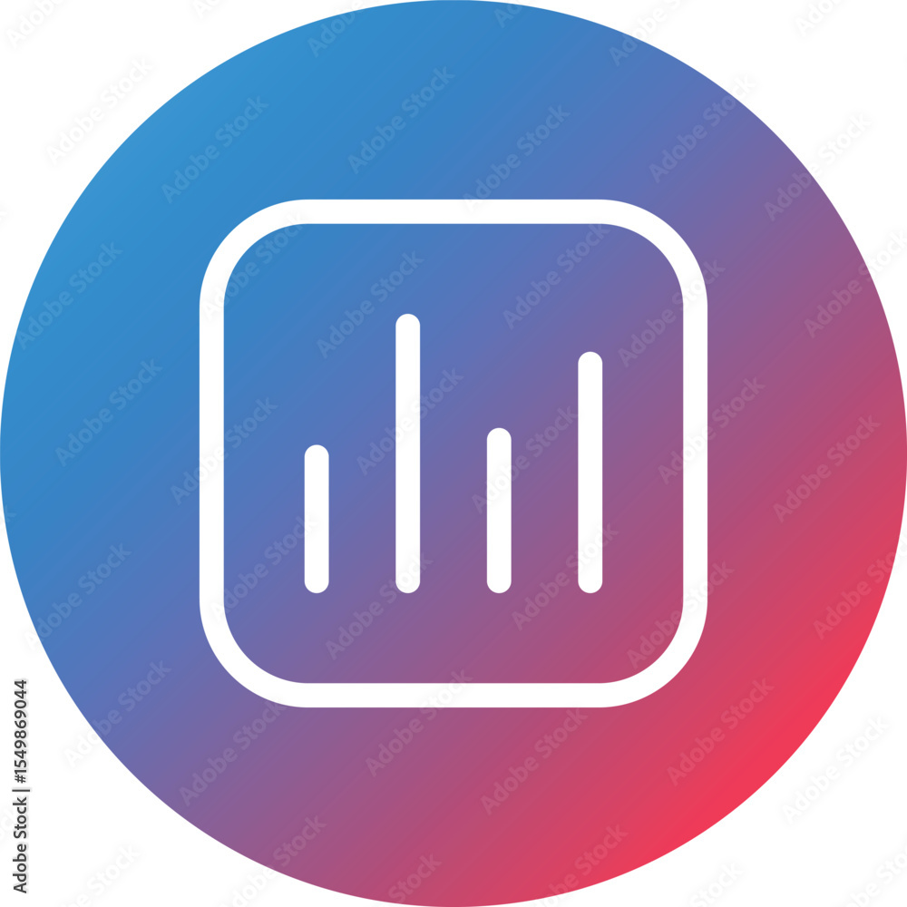 Poster graph line gradient circle background icon