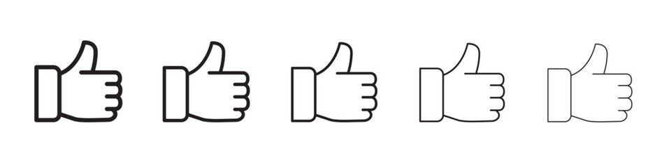 Thumbs up icon vector illustration isolated