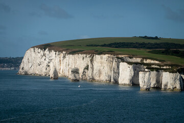 The old harry rocks seen from the sea