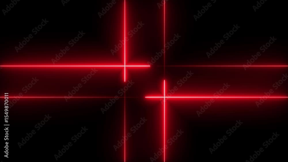 Poster red neon lights digital animation,rectangular fire effect animation. fire flame gradually appearing 