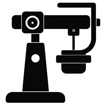 optometrist element isolated digital keratometer on white background