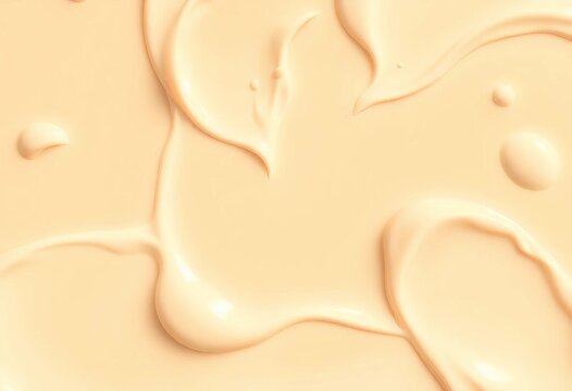 Realistic vector illustration of beige facial serum and cream smears, blobs, and smudges; cosmetic product texture,  blob,  beige cosmetic