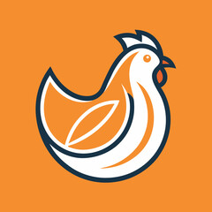 Obraz premium Minimalist Chicken Logo Design Simple Lines, Elegant Curves, and a Modern Aesthetic