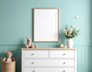 Baby room with frame 