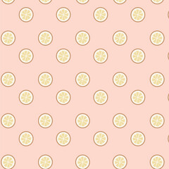 Beautiful colorful fresh lemon fruits pattern wallpaper seamless vector 
