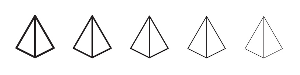 Triangular pyramid icon vector illustration isolated