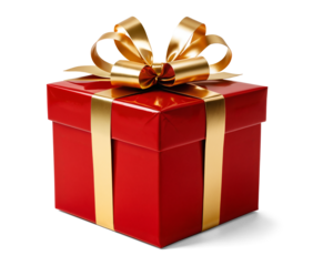 festive Christmas gifts, presents box 3d