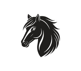 A horse head silhouette vector isolated