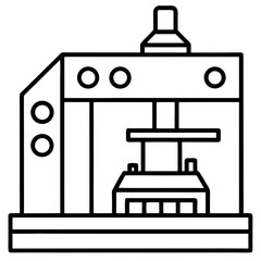 CNC Machine line art vector