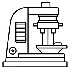 CNC Machine line art vector